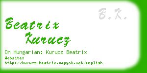 beatrix kurucz business card